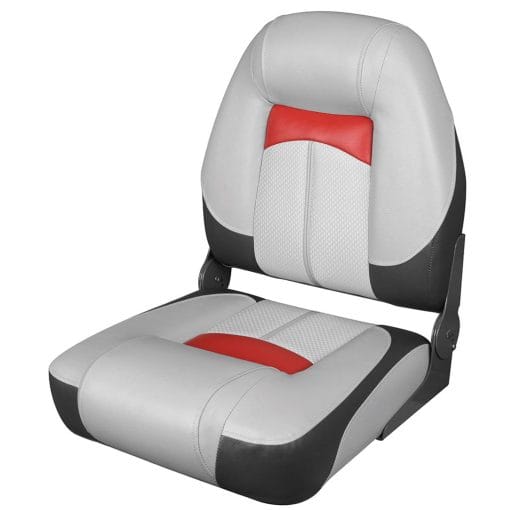 MyBoat Capitan - Klappbar Steuersitz - Grau/Rot