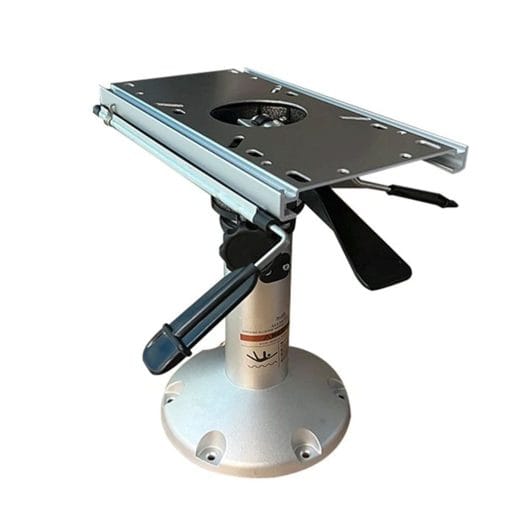 MyBoat Stuhlbein Set - Gasdruckverstellbar 32-41 cm - mit Schlitten und Drehplatte