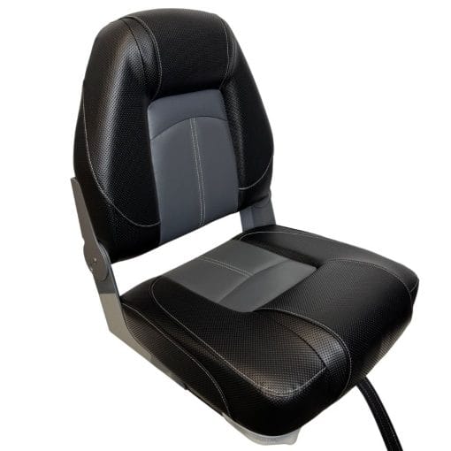 MyBoat Capitan - Klappbar Steuersitz - Schwarz/Grau